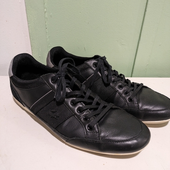 Lacoste Chaymon 116 Mens 11 Black Leather Shoes 7-31SPM0080237 - Picture 1 of 7